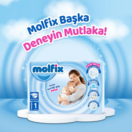 Molfix Bebek Bezi 1 Beden Yenidoğan Aylık Fırsat Paketi 240 Adet